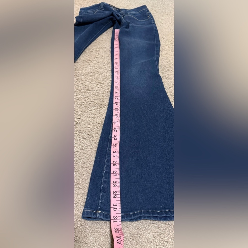 Bella Premium Denim Flare Jeans - Dark Wash Blue - Size 9 - Picture 8 of 10